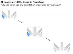 Lm five turn design arrows for leadership indication powerpoint template