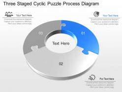 lm Three Staged Cyclic Puzzle Process Diagram Powerpoint Template