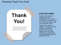 ln Personal Thank You Card Flat Powerpoint Design