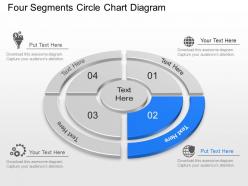 Lo four segments circle chart diagram powerpoint template