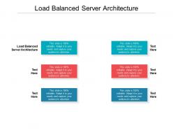 Load balanced server architecture ppt powerpoint presentation infographic template picture cpb