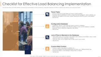 Load Balancing Checklist For Effective Load Balancing Implementation