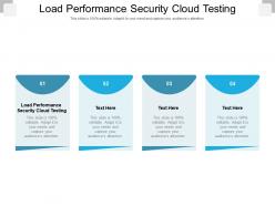 Load performance security cloud testing ppt powerpoint presentation styles deck cpb