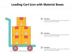 Loading cart icon with material boxes