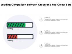 Loading comparison between green and red colour bars