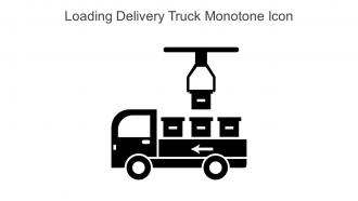 Loading Delivery Truck Monotone Icon In Powerpoint Pptx Png And Editable Eps Format