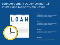 Loan Agreement Document Icon With Interest And Maturity Date Details