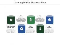 Loan application process steps ppt powerpoint presentation professional shapes cpb