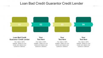 Loan bad credit guarantor credit lender ppt powerpoint presentation file example introduction cpb