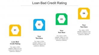 Loan Bad Credit Rating Ppt Powerpoint Presentation Infographics Show Cpb