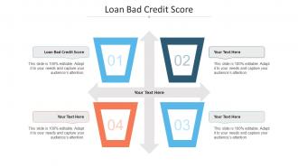 Loan Bad Credit Score Ppt Powerpoint Presentation Layouts Maker Cpb