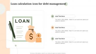 Loan Calculation Icon For Debt Management