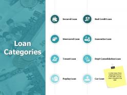 Loan categories tenant loan ppt powerpoint presentation model background image