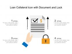 Loan Collateral Icon With Document And Lock
