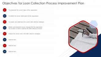 Loan Collection Process Improvement Plan Objectives For Loan Collection Process Improvement Plan