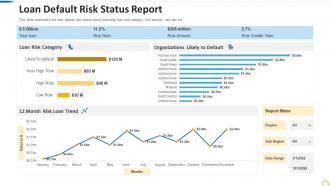 Loan default risk status report