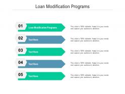Loan modification programs ppt powerpoint presentation infographic template sample cpb