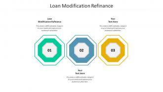 Loan modification refinance ppt powerpoint presentation show grid cpb