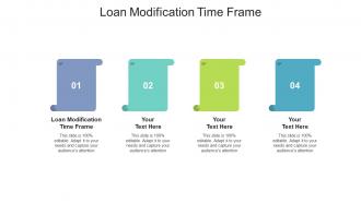 Loan modification time frame ppt powerpoint presentation infographics designs download cpb