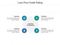Loan poor credit rating ppt powerpoint presentation show layout ideas cpb