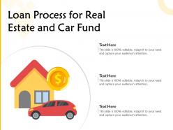 Loan process for real estate and car fund