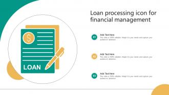 Loan Processing Icon For Financial Management