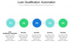 Loan qualification automation ppt powerpoint presentation visual aids infographics cpb