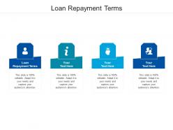 Loan repayment terms ppt powerpoint presentation portfolio graphics design cpb