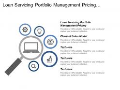 Loan servicing portfolio management pricing channel sales model cpb