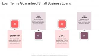 Loan Terms Guaranteed Small Business Loans In Powerpoint And Google Slides Cpb
