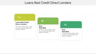 Loans bad credit direct lenders ppt powerpoint presentation gallery elements cpb