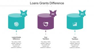 Loans Grants Difference Ppt Powerpoint Presentation File Ideas Cpb