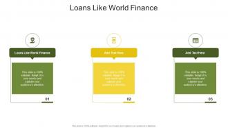 Loans Like World Finance In Powerpoint And Google Slides Cpb