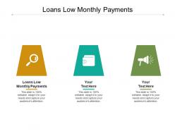 Loans low monthly payments ppt powerpoint presentation slides structure cpb