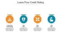 Loans poor credit rating ppt powerpoint presentation portfolio visuals cpb