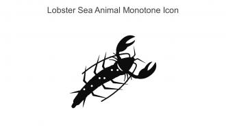Lobster Sea Animal Monotone Icon In Powerpoint Pptx Png And Editable Eps Format