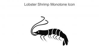 Lobster Shrimp Monotone Icon In Powerpoint Pptx Png And Editable Eps Format