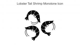 Lobster Tail Shrimp Monotone Icon In Powerpoint Pptx Png And Editable Eps Format
