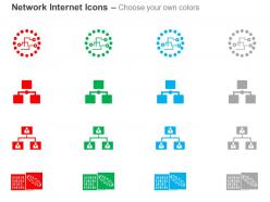 Local area network computer hierarchy ppt icons graphics