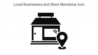 Local Businesses And Store Monotone Icon In Powerpoint Pptx Png And Editable Eps Format