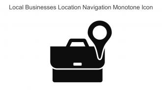 Local Businesses Location Navigation Monotone Icon In Powerpoint Pptx Png And Editable Eps Format