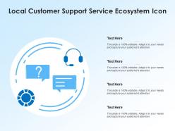 Local customer support service ecosystem icon