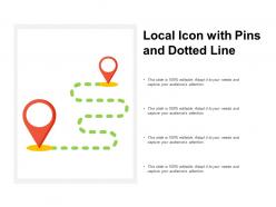 Local icon with pins and dotted line