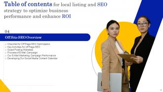 Local Listing And SEO Strategy To Optimize Business Performance And Enhance ROI Complete Deck Captivating Template