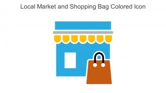 Local Market And Shopping Bag Colored Icon In Powerpoint Pptx Png And Editable Eps Format