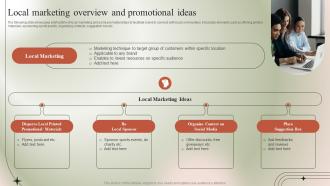 Local Marketing Overview And Promotional Ideas Micromarketing Guide To Target MKT SS