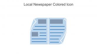Local Newspaper Colored Icon In Powerpoint Pptx Png And Editable Eps Format