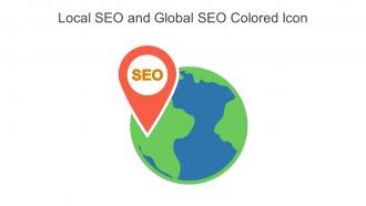 Local SEO And Global SEO Colored Icon In Powerpoint Pptx Png And Editable Eps Format