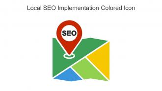 Local SEO Implementation Colored Icon In Powerpoint Pptx Png And Editable Eps Format