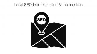 Local SEO Implementation Monotone Icon In Powerpoint Pptx Png And Editable Eps Format